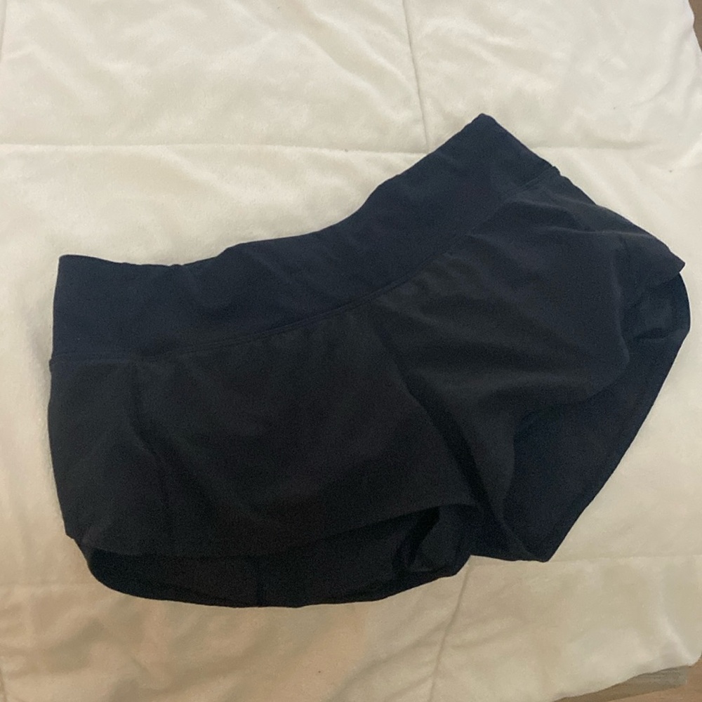 Lululemon black running shorts
